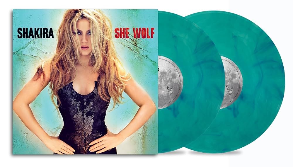 SHAKIRA - She Wolf (Sea Glass Colored Vinyl) (2 Lp) - Imagen 2