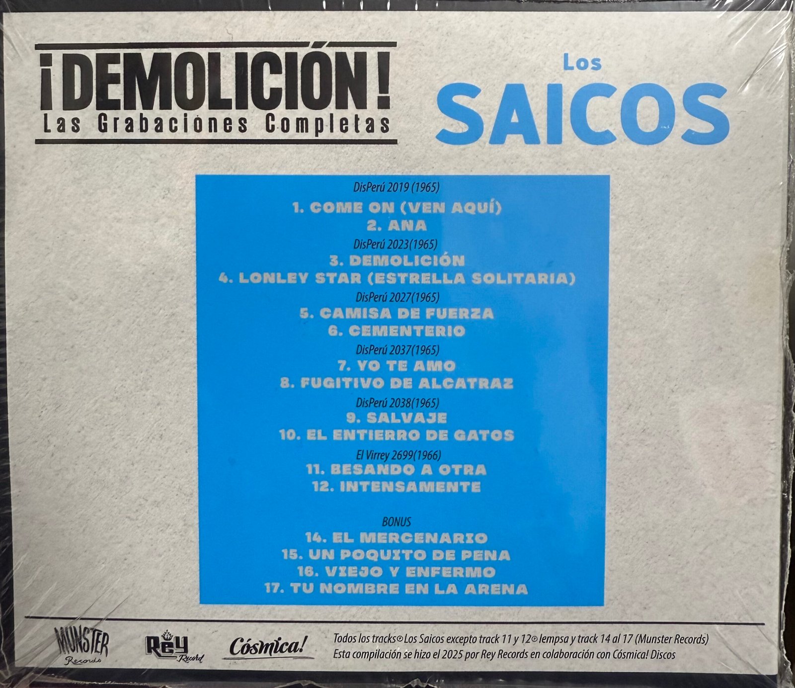 LOS SAICOS - Las Grabaciones Completas - CD + Booklet - Imagen 3