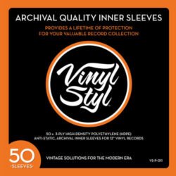 Fundas interiores de vinilo de 12 pulgadas con calidad de archivo Vinyl Styl™ - 50 unidades