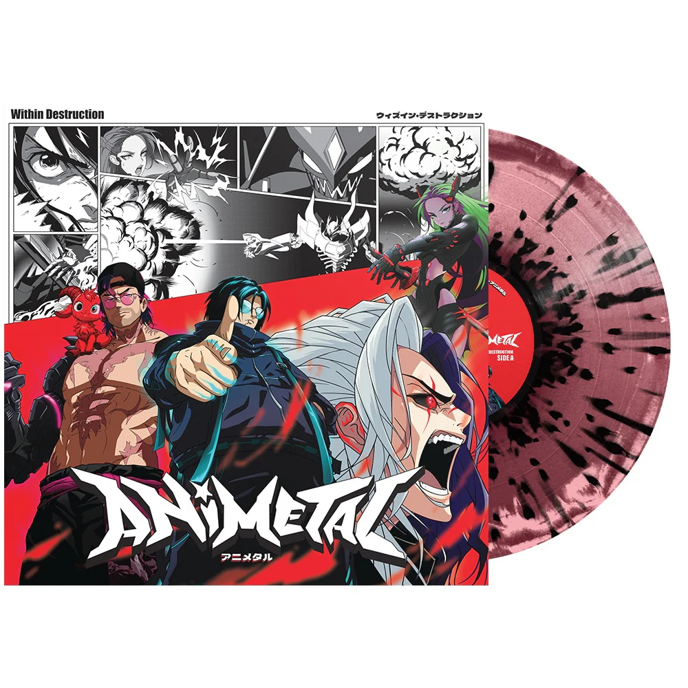 WITHIN DESTRUCTION - Animetal (Limited Edition, Burgundy/ Pink & Black Splatter Vinyl) - Imagen 2