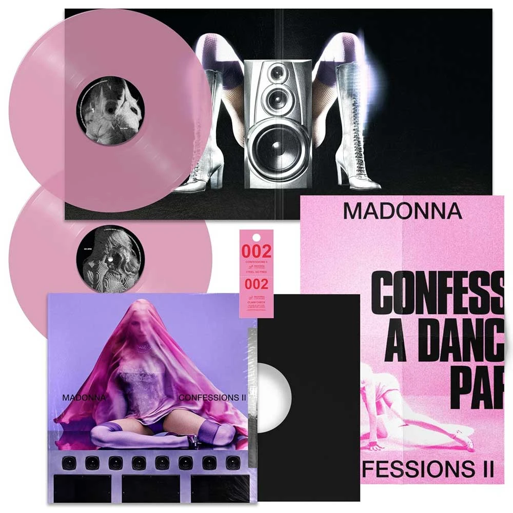 MADONNA - Confessions II (Expanded Version) (Double Sided Poster) (Translucent Pink 2LP) - Imagen 3